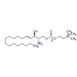 D-赤藓-鞘氨醇磷酸胆碱;神经鞘氨醇磷酸胆碱结构式