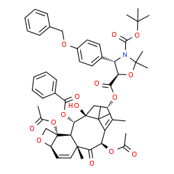 N-Desbenzoyl-N-tert-butoxycarbonyl-N,O-isopropylidene-3a€-p-O-benzyl-6,7-dehydro Paclitaxel Structure