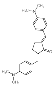 2,5-bis[(4-dimethylaminophenyl)methylidene]cyclopentan-1-one结构式
