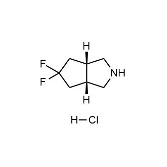rel-(3aR,6aS)-5,5-Difluorooctahydrocyclopenta[c]pyrrole hydrochloride Structure