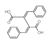2,3-dibenzylidenebutanedioic acid Structure