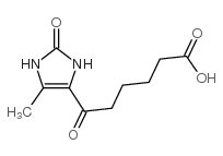 6-(5-甲基-2-氧代-2,3-二氢-1H-咪唑-4-基)-6-氧代-己酸结构式