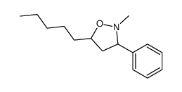 2-methyl-5-pentyl-3-phenyl-1,2-oxazolidine结构式