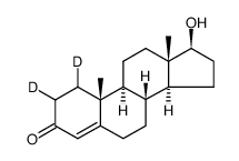 testosterone-1,2-d2结构式