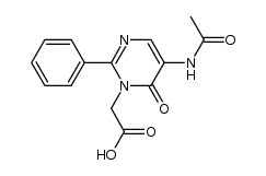 5-acetylamino-6-oxo-2-phenyl-1(6H)-pyrimidineacetic acid结构式