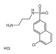 N-(3-氨基丙基)-5-氯-2-萘磺酰胺盐酸盐结构式