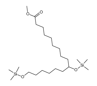 10,16-Bis[(trimethylsilyl)oxy]hexadecanoic acid methyl ester结构式