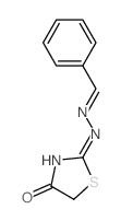 Benzaldehyde,2-(4,5-dihydro-4-oxo-2-thiazolyl)hydrazone Structure