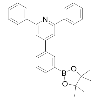 2,6-二苯基-4-(3-(4,4,5,5-四甲基-1,3,2-二氧杂硼烷-2-基)苯基)吡啶结构式