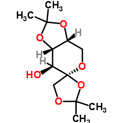 1,2,4,5-二-O-异亚丙基-Β-D-吡喃果糖结构式