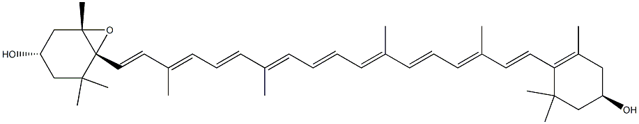 (3S,3'R,5S,6R)-5,6-Epoxy-5,6-dihydro-β,β-carotene-3,3'-diol结构式