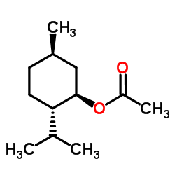 乙酸-L-孟酯结构式