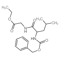ethyl 2-[(4-methyl-2-phenylmethoxycarbonylamino-pentanoyl)amino]acetate结构式