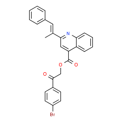2-(4-bromophenyl)-2-oxoethyl 2-(1-methyl-2-phenylvinyl)-4-quinolinecarboxylate结构式