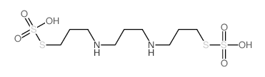 S-(3-((3-((3-((Hydroxy(dioxido)sulfanyl)thio)propyl)amino)propyl)amino)propyl) hydrogen thiosulfate结构式