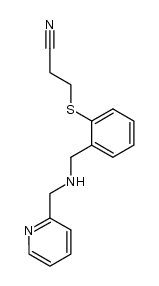 3-((2-(((pyridin-2-ylmethyl)amino)methyl)phenyl)thio)propanenitrile结构式