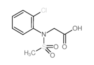 N-(2-Chlorophenyl)-N-(methylsulfonyl)glycine Structure