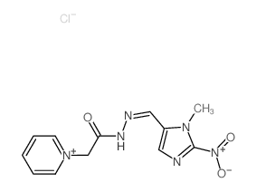 N-[(3-methyl-2-nitro-imidazol-4-yl)methylideneamino]-2-pyridin-1-yl-acetamide结构式