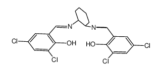 N,N'-bis(3,5-dichlorosalicylidene)-1,2-cyclohexanediamine结构式