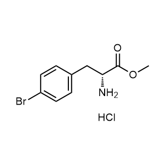 (R)-2-氨基-3-(4-溴苯基)丙酸甲酯盐酸盐结构式