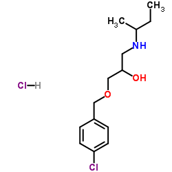1-(sec-Butylamino)-3-[(4-chlorobenzyl)oxy]-2-propanol hydrochloride (1:1) Structure