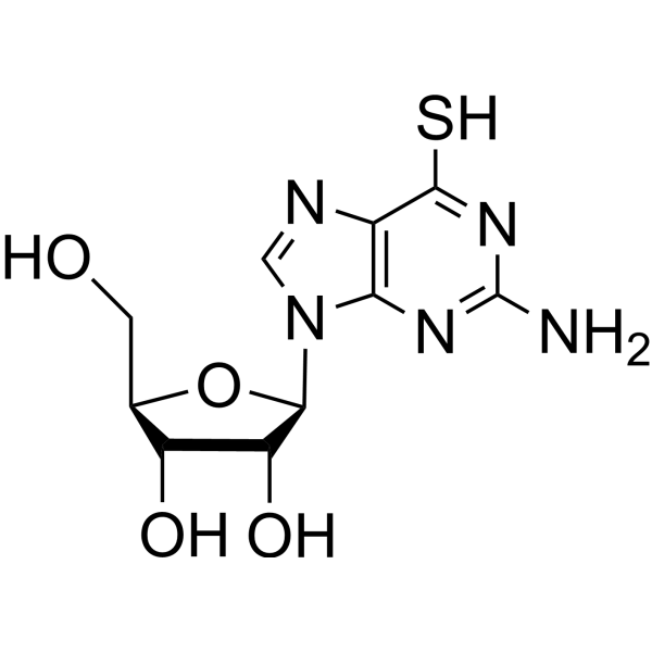 2-Amino-6-methylthiopurine ribonucleoside Structure