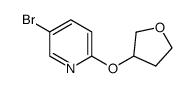 rac-5-bromo-2-(tetrahydro-furan-3-yloxy)-pyridine Structure