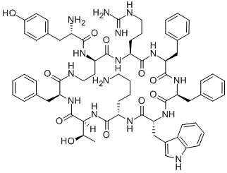 Tyr-(D-Dab4,Arg5,D-Trp8)-cyclo-Somatostatin-14 (4-11) trifluoroacetate salt结构式
