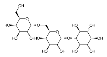 α-D-galactopyranosyl-(1→6)-α-D-galactopyranosyl-(1→1)-1L-myoinositol结构式