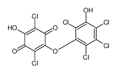 2,5-dichloro-3-hydroxy-6-(2,3,4,6-tetrachloro-5-hydroxyphenoxy)cyclohexa-2,5-diene-1,4-dione结构式