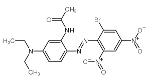 N-[2-[(2-溴-4,6-二硝基苯基)偶氮]-5-(二乙氨基)苯基]乙酰胺结构式