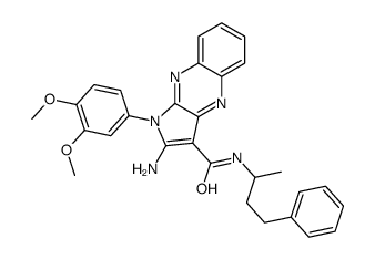 2-amino-1-(3,4-dimethoxyphenyl)-N-(4-phenylbutan-2-yl)pyrrolo[3,2-b]quinoxaline-3-carboxamide结构式