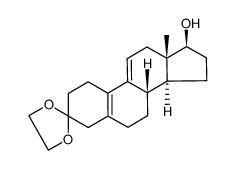 17β-hydroxyestra-5(10),9(11)-diene-3-one 3-ethylene ketal Structure