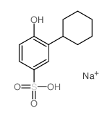 3-cyclohexyl-4-hydroxy-benzenesulfonic acid Structure