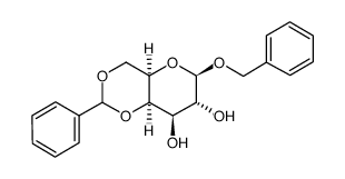 苄基4,6-O-亚苄基-β-D-吡喃半乳糖苷结构式