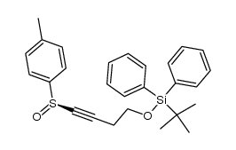 (+)-(S(S))-tert-butyldiphenyl[4-(p-tolylsulfinyl)but-3-ynyloxy]silane结构式