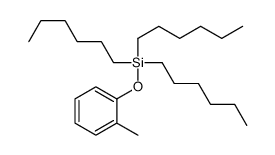 trihexyl-(2-methylphenoxy)silane Structure