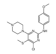 4-chloro-N-(4-methoxyphenyl)-6-(4-methylpiperazin-1-yl)-5-methylsulfanylpyrimidin-2-amine结构式