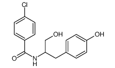4-chloro-N-[1-hydroxy-3-(4-hydroxyphenyl)propan-2-yl]benzamide结构式