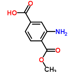 3-Amino-4-(methoxycarbonyl)benzoic acid structure