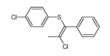 1-Chloro-4-((E)-2-chloro-1-phenyl-propenylsulfanyl)-benzene结构式