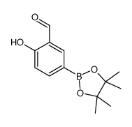 2-羟基-5-(4,4,5,5-四甲基-1,3,2-二氧硼杂环戊烷-2-基)苯甲醛结构式