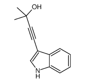 4-(1H-indol-3-yl)-2-methylbut-3-yn-2-ol结构式