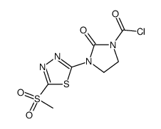 3-(5-methanesulfonyl-[1,3,4]thiadiazol-2-yl)-2-oxo-imidazolidine-1-carbonyl chloride Structure