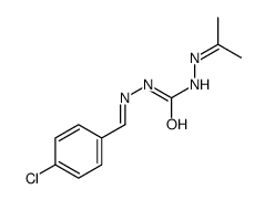 1-[(4-chlorophenyl)methylideneamino]-3-(propan-2-ylideneamino)urea Structure