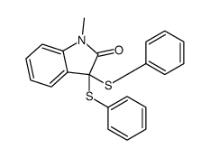 1-methyl-3,3-bis(phenylsulfanyl)indol-2-one Structure