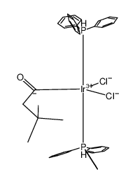 [IrCl2(triphenylphosphine)2(η1-C(O)CH2C(CH3)3)] Structure