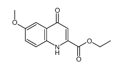 ethyl 6-methoxy-4-oxo-1H-quinoline-2-carboxylate结构式