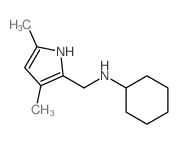N-[(3,5-dimethyl-1H-pyrrol-2-yl)methyl]cyclohexanamine结构式