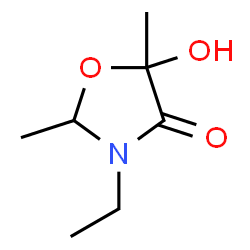 4-Oxazolidinone, 3-ethyl-5-hydroxy-2,5-dimethyl- (9CI) Structure